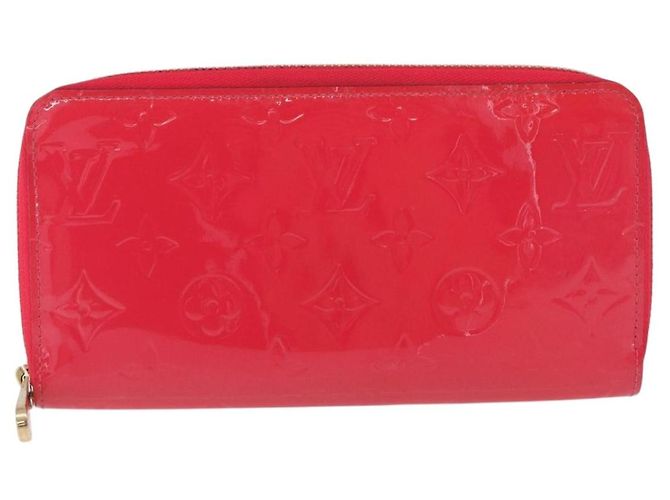 LOUIS VUITTON Monogram Vernis Zippy Long Wallet Pink M93058 LV Auth 196066V Rosa - vista 13