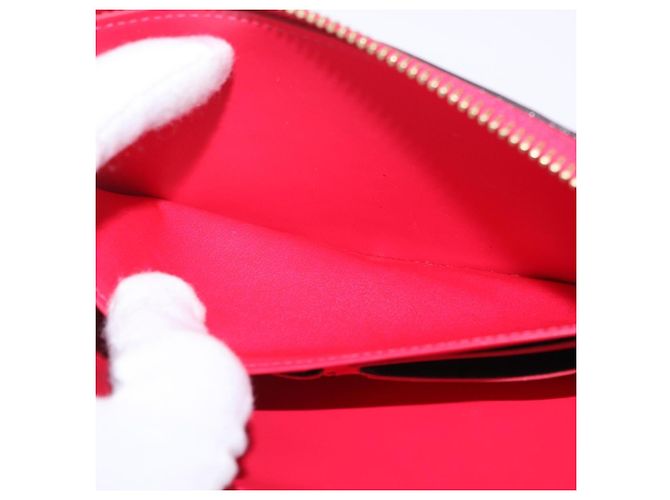 LOUIS VUITTON Monogram Vernis Zippy Long Wallet Pink M93058 LV Auth 196066V Rosa - vista 18