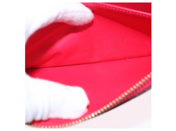 LOUIS VUITTON Monogram Vernis Zippy Long Wallet Pink M93058 LV Auth 196066V Rosa - vista 20
