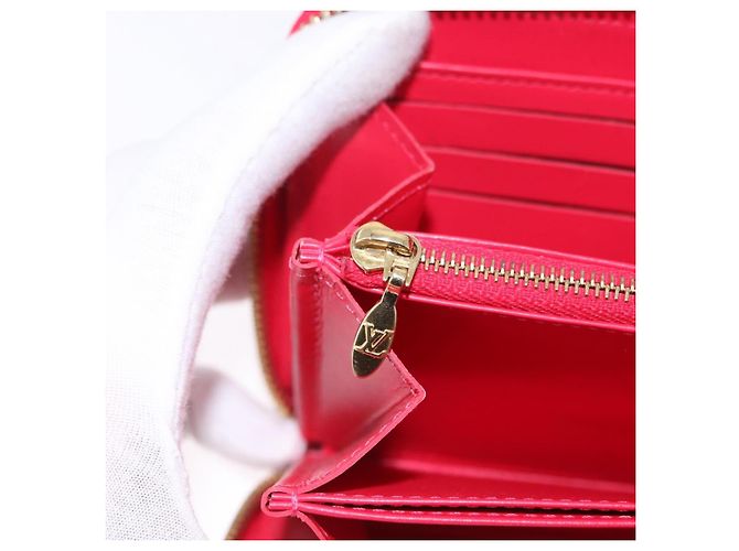LOUIS VUITTON Monogram Vernis Zippy Long Wallet Pink M93058 LV Auth 196066V Rosa - vista 21