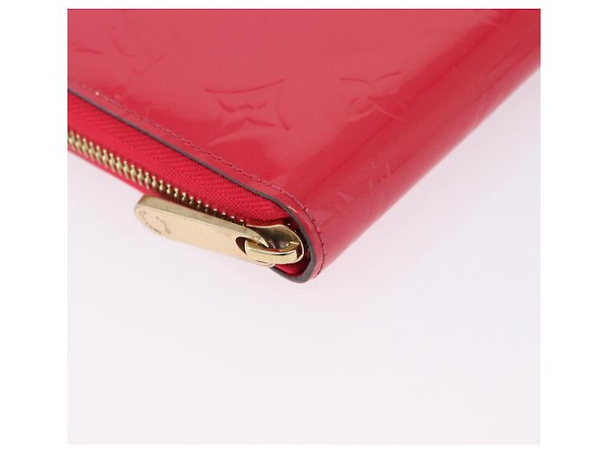 LOUIS VUITTON Monogram Vernis Zippy Long Wallet Pink M93058 LV Auth 196066V Rosa - vista 7