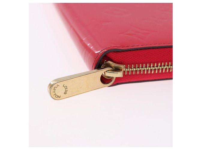 LOUIS VUITTON Monogram Vernis Zippy Long Wallet Pink M93058 LV Auth 196066V Rosa - vista 8