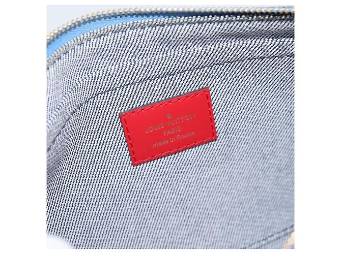 Saco Tote LOUIS VUITTON Monogram Denim Neverfull MM Azul M44981 LV Auth SW2668SM Monograma - vista 24