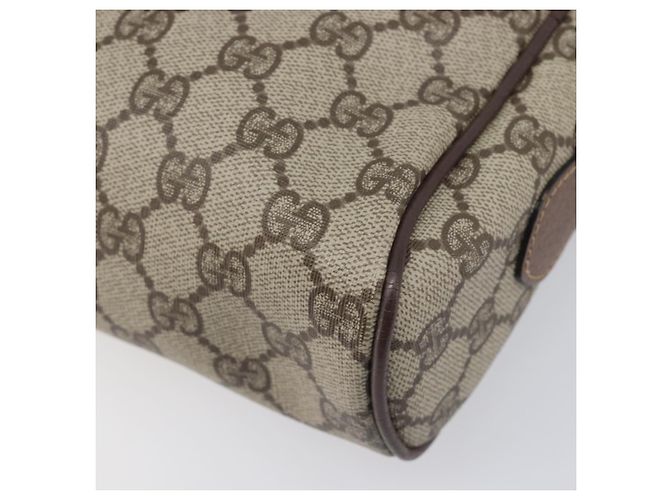 Borsa GUCCI GG Supreme Web Sherry Line PVC Beige Gold 001 113 6472 Auth 199679 D'oro - vue 17