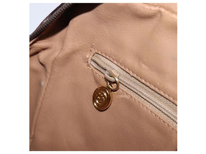 Borsa GUCCI GG Supreme Web Sherry Line PVC Beige Gold 001 113 6472 Auth 199679 D'oro - vue 23