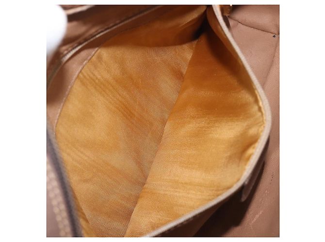 Borsa GUCCI GG Supreme Web Sherry Line PVC Beige Gold 001 113 6472 Auth 199679 D'oro - vue 24