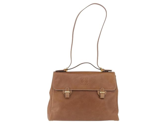 Borsa a mano LOEWE in pelle 2way marrone oro autentica 197164 D'oro - vista 13