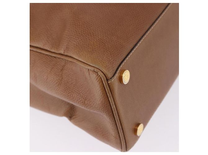 Borsa a mano LOEWE in pelle 2way marrone oro autentica 197164 D'oro - vista 15