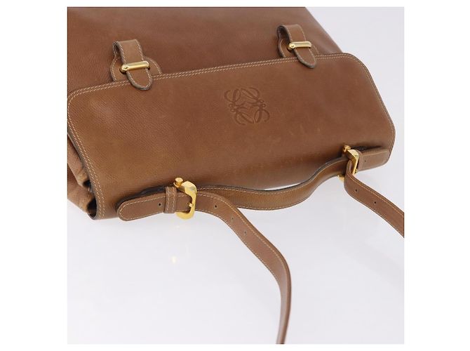 Borsa a mano LOEWE in pelle 2way marrone oro autentica 197164 D'oro - vista 6
