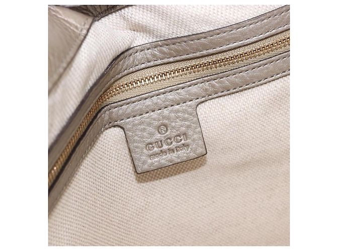 Borsa a tracolla GUCCI Soho in pelle Beige Gold 308361 Auth ka5848V D'oro - vista 17