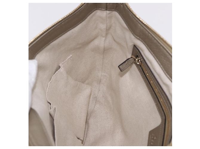 Borsa a tracolla GUCCI Soho in pelle Beige Gold 308361 Auth ka5848V D'oro - vista 19