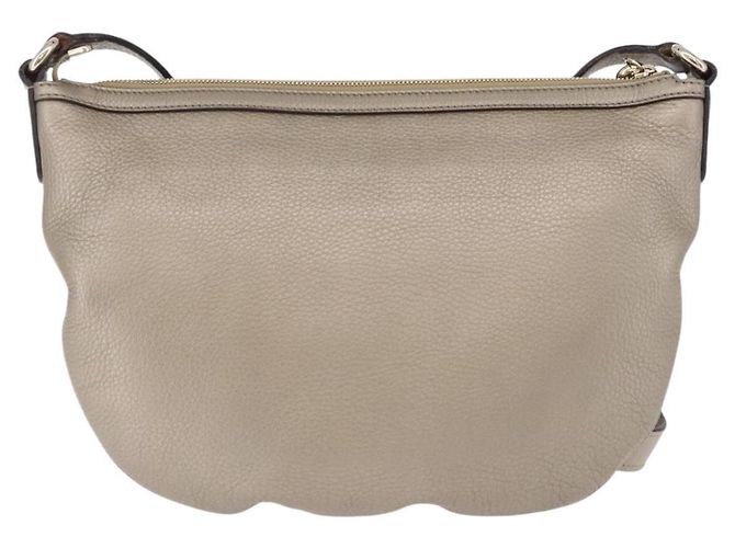Borsa a tracolla GUCCI Soho in pelle Beige Gold 308361 Auth ka5848V D'oro - vista 2