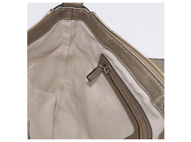 Borsa a tracolla GUCCI Soho in pelle Beige Gold 308361 Auth ka5848V D'oro - vista 20