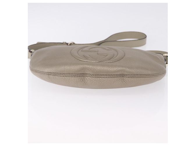 Borsa a tracolla GUCCI Soho in pelle Beige Gold 308361 Auth ka5848V D'oro - vista 5