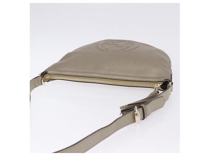 Borsa a tracolla GUCCI Soho in pelle Beige Gold 308361 Auth ka5848V D'oro - vista 6