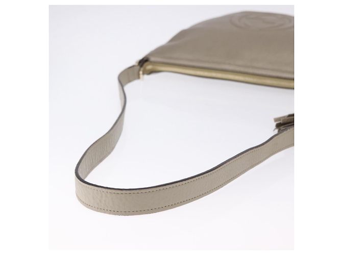 Borsa a tracolla GUCCI Soho in pelle Beige Gold 308361 Auth ka5848V D'oro - vista 7