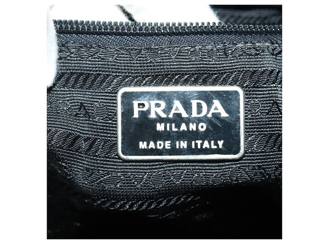 Zaino PRADA Nylon Black Silver Auth mr2851 Nero Argento - vista 25