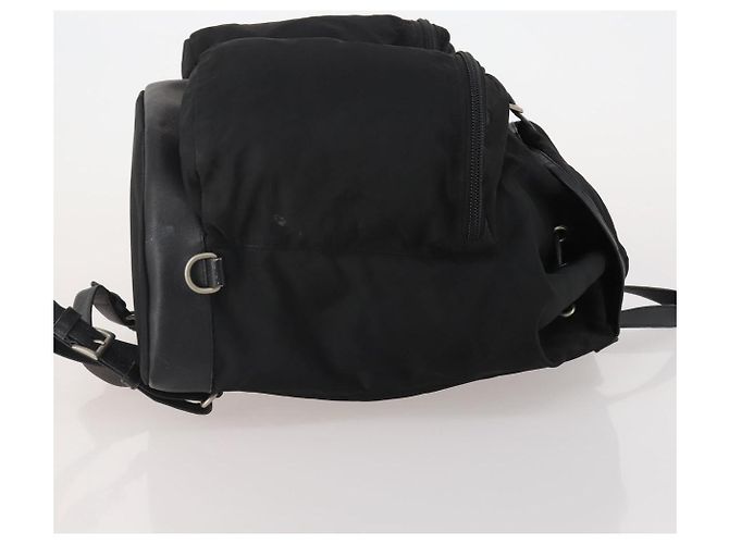 Zaino PRADA Nylon Black Silver Auth mr2851 Nero Argento - vista 3