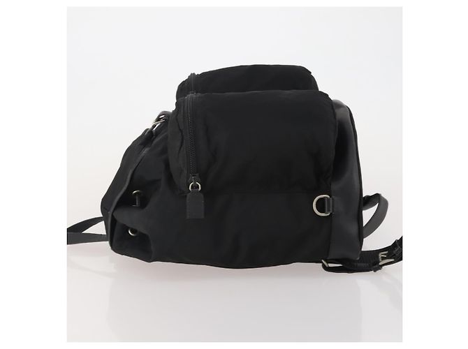 Zaino PRADA Nylon Black Silver Auth mr2851 Nero Argento - vista 4