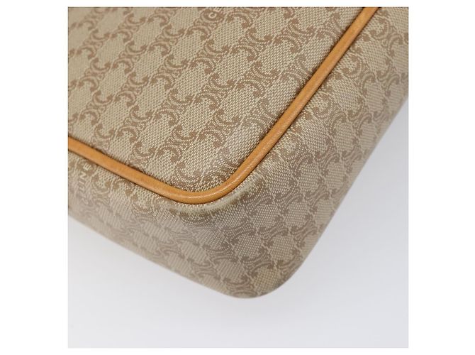 Céline Borsa a tracolla CELINE Macadam Canvas PVC Beige Gold Auth 196864 D'oro - vista 16