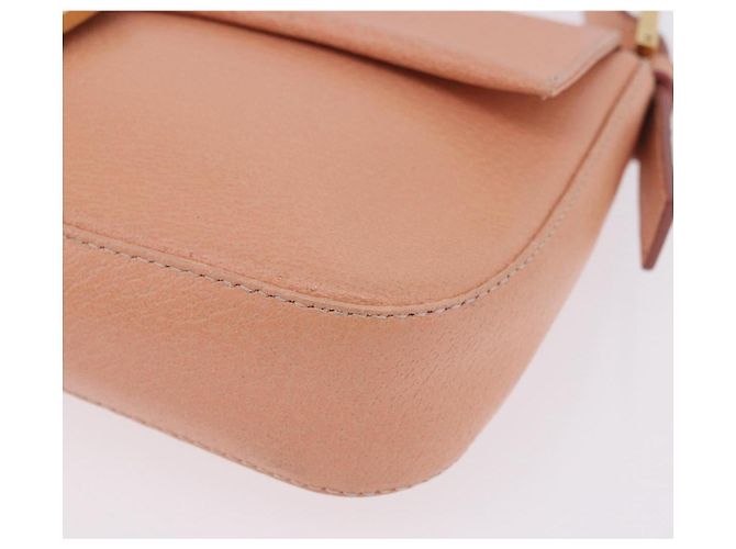 Borsa a tracolla FENDI Mamma Baguette in pelle rosa e oro Auth yk20830SAM - vista 16