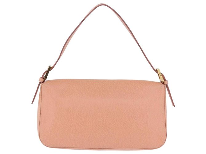 Borsa a tracolla FENDI Mamma Baguette in pelle rosa e oro Auth yk20830SAM - vista 2