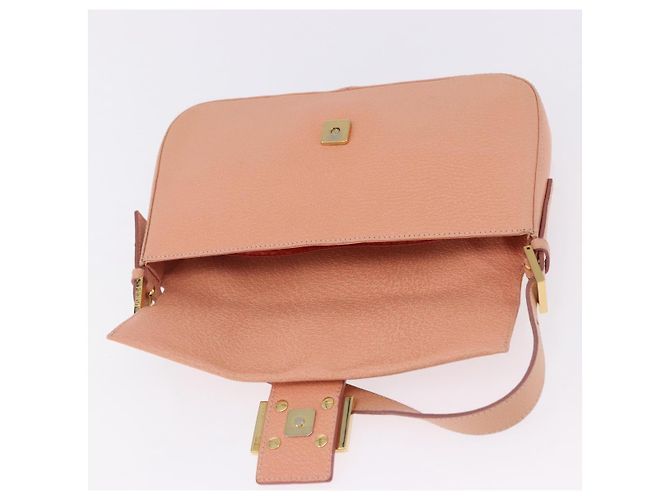 Borsa a tracolla FENDI Mamma Baguette in pelle rosa e oro Auth yk20830SAM - vista 21