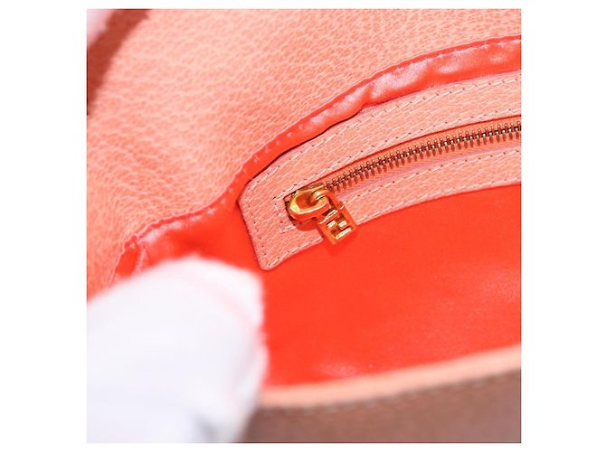 Borsa a tracolla FENDI Mamma Baguette in pelle rosa e oro Auth yk20830SAM - vista 25