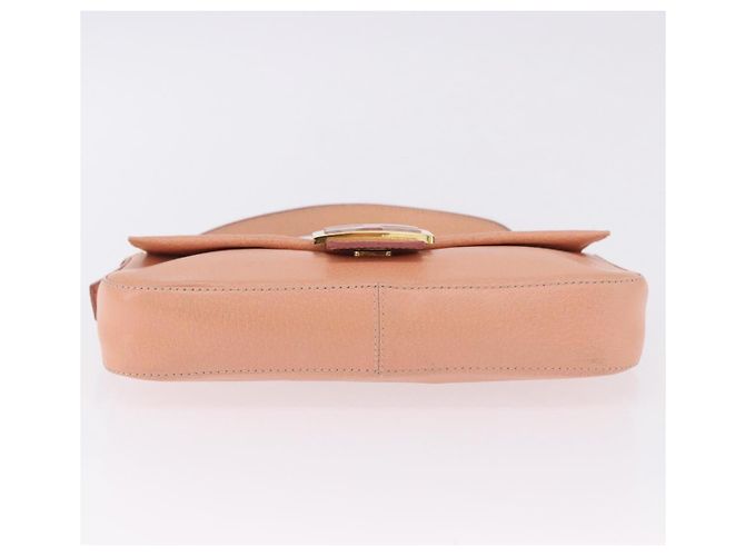 Borsa a tracolla FENDI Mamma Baguette in pelle rosa e oro Auth yk20830SAM - vista 5