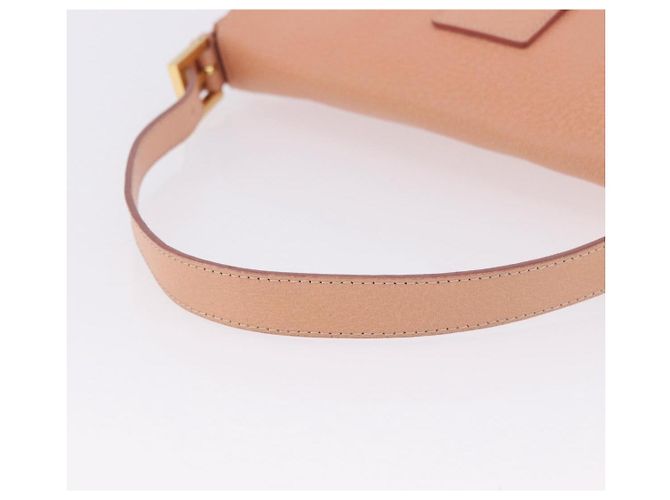Borsa a tracolla FENDI Mamma Baguette in pelle rosa e oro Auth yk20830SAM - vista 7