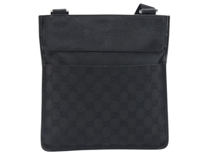 Borsa a tracolla GUCCI GG Canvas Nero Argento 27639 Auth mr2854 - vista 13