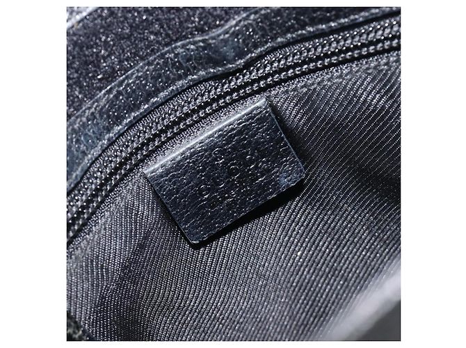 Borsa a tracolla GUCCI GG Canvas Nero Argento 27639 Auth mr2854 - vista 18