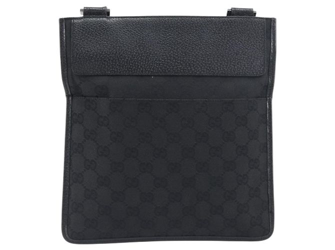 Borsa a tracolla GUCCI GG Canvas Nero Argento 27639 Auth mr2854 - vista 2