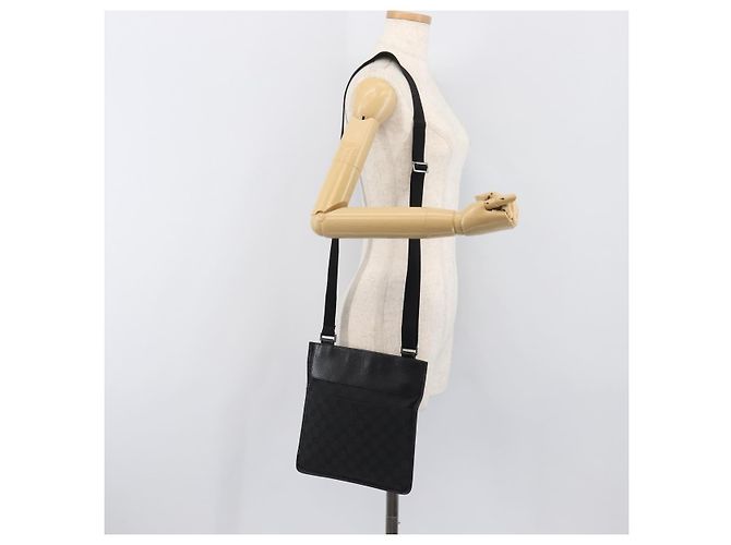 Borsa a tracolla GUCCI GG Canvas Nero Argento 27639 Auth mr2854 - vista 23