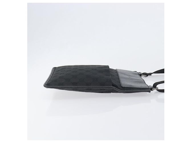 Borsa a tracolla GUCCI GG Canvas Nero Argento 27639 Auth mr2854 - vista 3