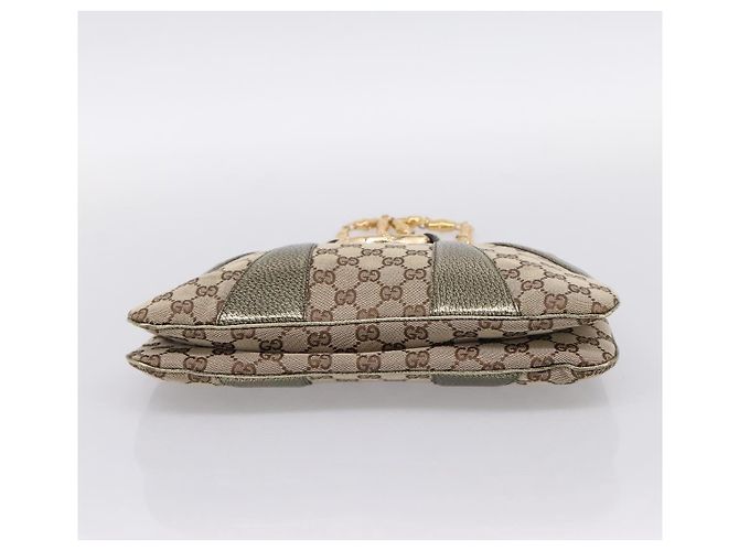 Bamboo GUCCI GG Canvas Schultertasche mit Bambuskette Beige Goldfarben 135962 Auth yk20863SAM - Ansicht 5