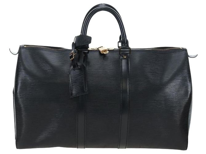LOUIS VUITTON Epi Keepall 45 Boston Bag Black M42972 LV Auth 199574V Nero - vista 13