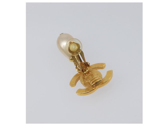 Orecchini CHANEL Turn Lock metallo Gold CC Auth 199733V D'oro - vista 11