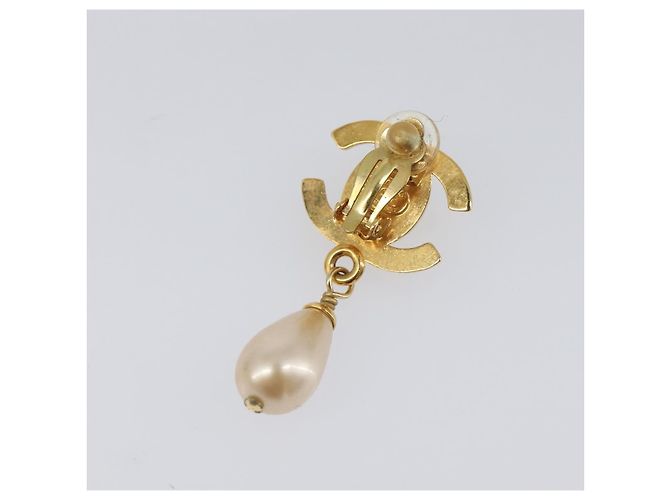Orecchini CHANEL Turn Lock metallo Gold CC Auth 199733V D'oro - vista 18