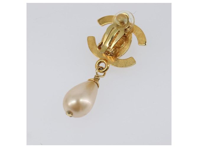 Orecchini CHANEL Turn Lock metallo Gold CC Auth 199733V D'oro - vista 20