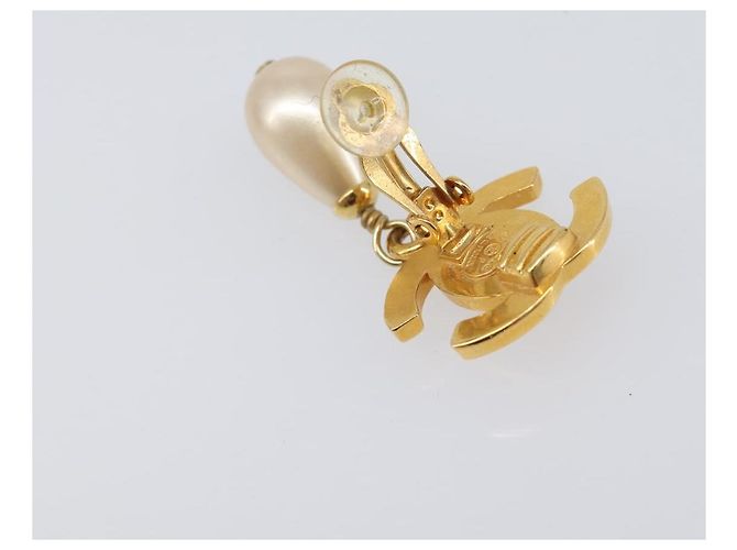 Orecchini CHANEL Turn Lock metallo Gold CC Auth 199733V D'oro - vista 22