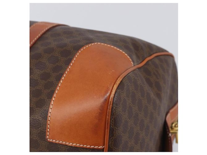 Céline CELINE Macadam Boston Bag PVC Leather Brown Gold Tone Auth 196408A - view 16