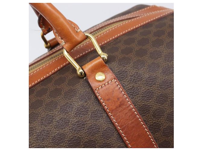Céline CELINE Macadam Boston Bag PVC Leather Brown Gold Tone Auth 196408A - view 18