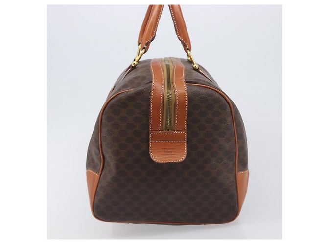 Céline CELINE Macadam Boston Bag PVC Leather Brown Gold Tone Auth 196408A - view 3