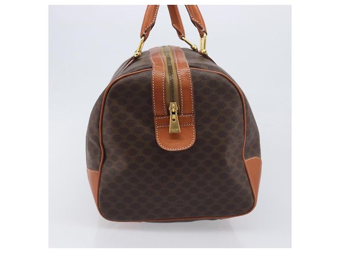 Céline CELINE Macadam Boston Bag PVC Leather Brown Gold Tone Auth 196408A - view 4
