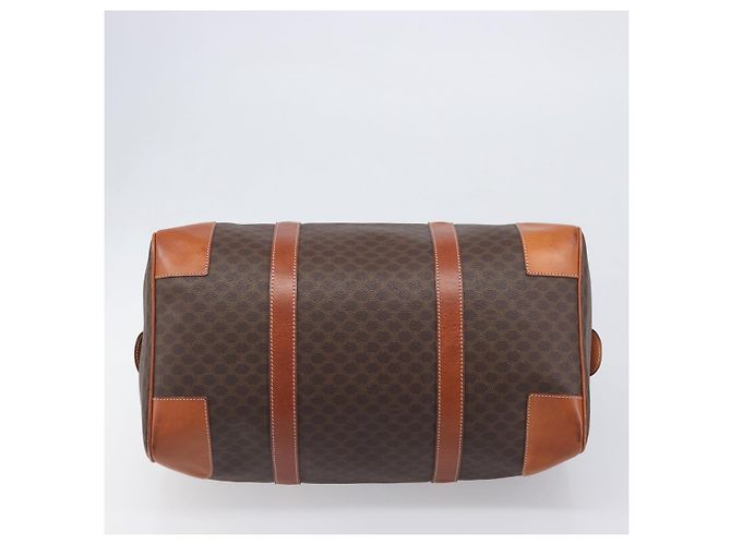 Céline CELINE Macadam Boston Bag PVC Leather Brown Gold Tone Auth 196408A - view 5