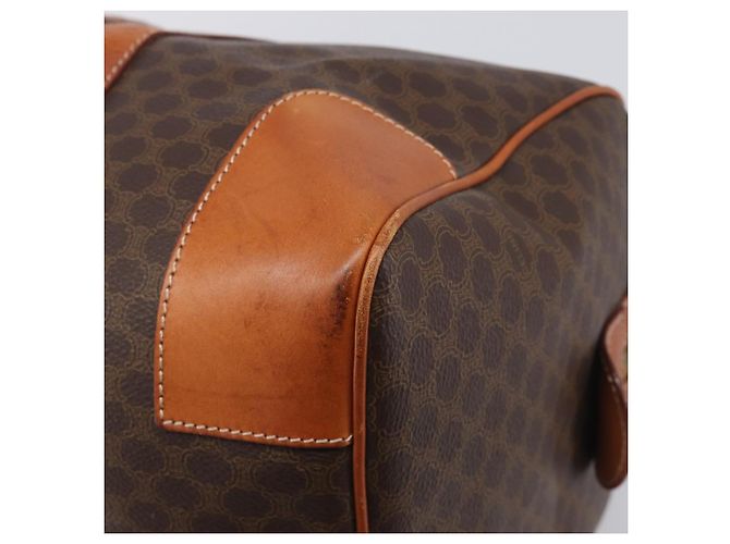 Céline CELINE Macadam Boston Bag PVC Leather Brown Gold Tone Auth 196408A - view 8