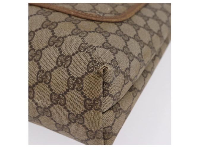 Borsa Tote GUCCI GG Supreme Web Sherry Line PVC Beige Oro 39 02 003 Auth 199642 - vista 16