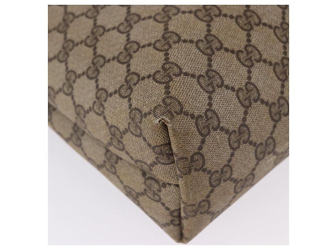 Borsa Tote GUCCI GG Supreme Web Sherry Line PVC Beige Oro 39 02 003 Auth 199642 - vista 17