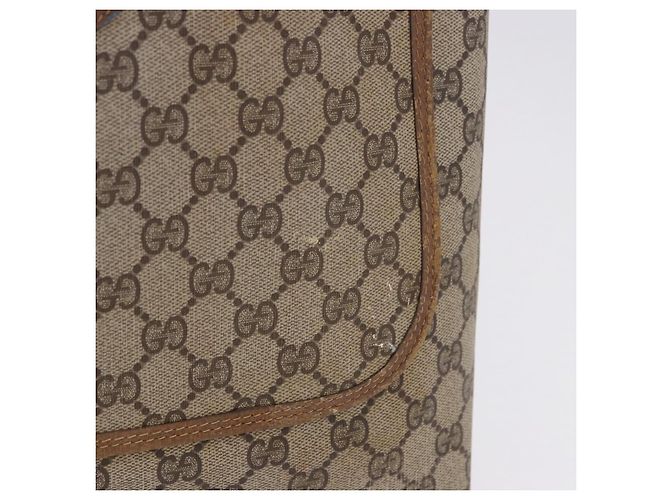 Borsa Tote GUCCI GG Supreme Web Sherry Line PVC Beige Oro 39 02 003 Auth 199642 - vista 2